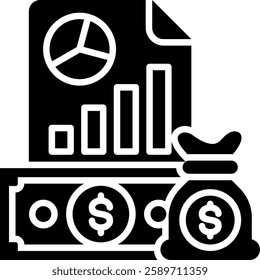 Income Statement Icon Element For Design