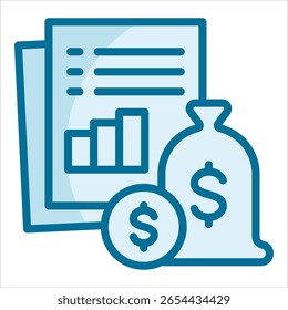 Income Statement Icon Element For Design