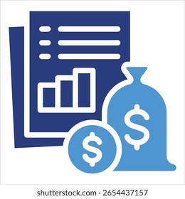 Income Statement Icon Element For Design