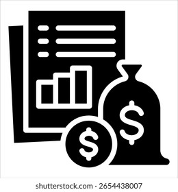 Income Statement Icon Element For Design