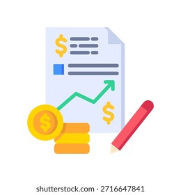 Ícone de Demonstrativo de Resultados Ilustração de Vetor Simples