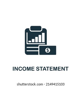 Income Statement icon. Monochrome simple Accounting icon for templates, web design and infographics