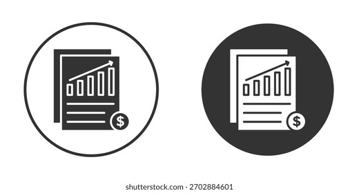 Ícone do demonstrativo de resultados. Perfeito para interfaces web e app, apresentações, infográficos