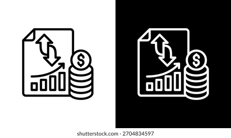 Income Statement With Icon Set Design
