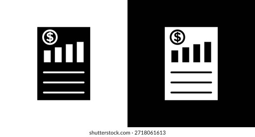 Icono de cuenta de resultados. Pictograma simple de alta calidad. Estilo sólido moderno