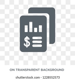 Income statement icon. Trendy flat vector Income statement icon on transparent background from Business  collection. 