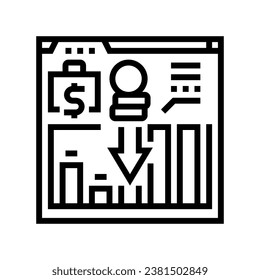income statement line icon vector. income statement sign. isolated contour symbol black illustration