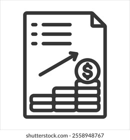 Income Statement Outline Icon Vector Illustration