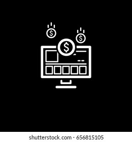 Income Store Icon. Flat Design. Business Concept. Isolated Illustration.