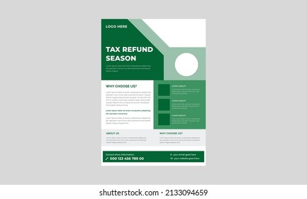 Income Tax Flyer, Investment Flyer Template, Tax Payment Concept Flyer Template Desgn, Income Tax Flyer, Poster, Banner.