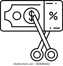 Concepto de Renta y Porción de Impuestos, Diseño de Icono de Porcentaje de Gastos, Cargos Financieros Obligatorios y Símbolo Tributario sobre Fondo Blanco, Signo de Impuestos, Deducción de Impuestos