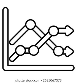 Icono de Variabilidad de ingresos representado por el estilo de línea del gráfico.