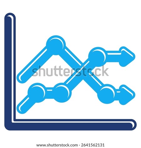 Income Variability icon represented by chart Dualtone style.