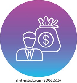 Income vector icon. Can be used for printing, mobile and web applications.