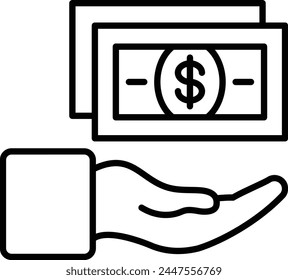 Income vector icon. Can be used for printing, mobile and web applications.
