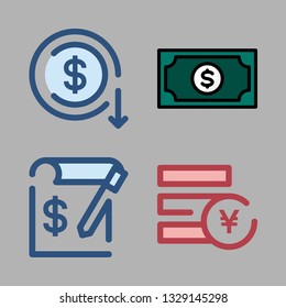 income vector icon set