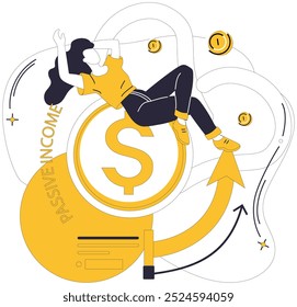 Income vector illustration. Revenue streams are tributaries feeding into river financial success Capital is cornerstone upon which edifice wealth is built Economic development unfolds like tapestry