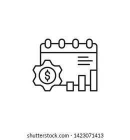 incomes, settings, dollar icon. Simple thin line, outline vector of Saving money icons for UI and UX, website or mobile application
