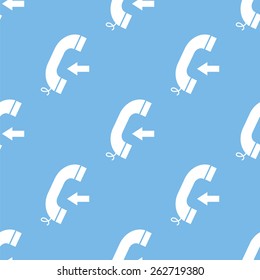 Incoming blue with white seamless pattern for web design. Vector symbol