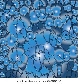 Incoming blueness Description: Soap bubbles on the blue water