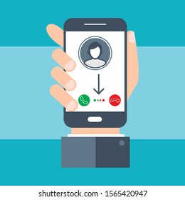 Incoming Call Accept Decline Mobile Phone Stock Vector (Royalty Free ...