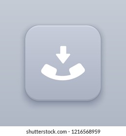 Incoming call button, best vector on a gray background