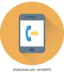 Incoming Call Colored Vector Icon
