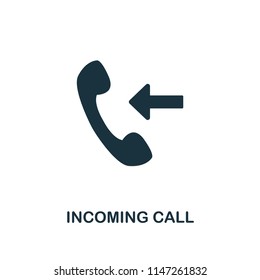 Incoming Call creative icon. Simple element illustration. Incoming Call concept symbol design from contact us collection. Can be used for web, mobile and print. web design, apps, software, print.