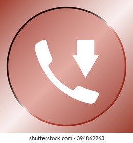 Incoming call flat style stock vector icon illustration