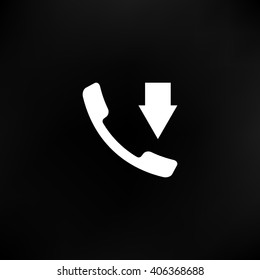 Incoming call flat style stock vector icon illustration