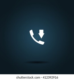 Incoming call flat style stock vector icon illustration