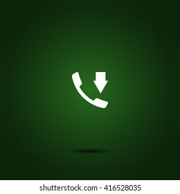 Incoming call flat style stock vector icon illustration