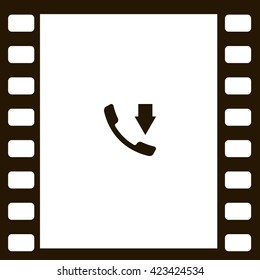Incoming call flat style stock vector icon illustration