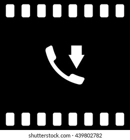 Incoming call flat style stock vector icon illustration