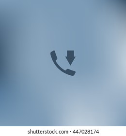 Incoming call flat style stock vector icon illustration