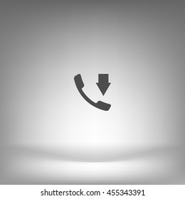 Incoming call flat style stock vector icon illustration