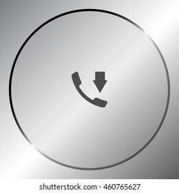Incoming call flat style stock vector icon illustration