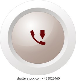 Incoming call flat style stock vector icon illustration