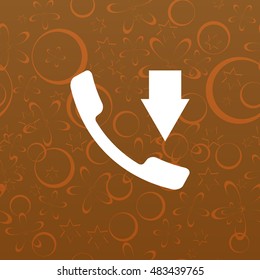 Incoming call flat style stock vector icon illustration