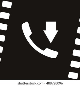 Incoming call flat style stock vector icon illustration