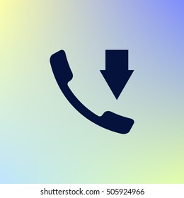 Incoming call flat style stock vector icon illustration