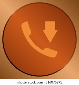 Incoming call flat style stock vector icon illustration