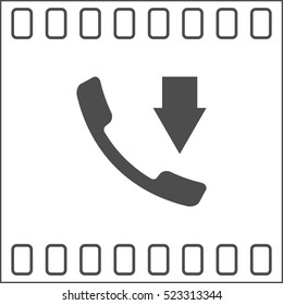 Incoming call flat style stock vector icon illustration