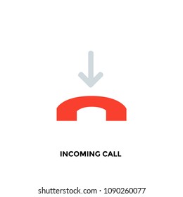 Incoming call flat vector icon