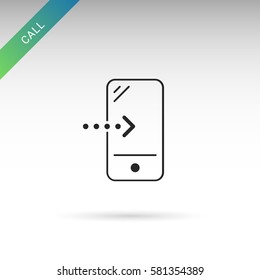 Incoming call flat vector icon