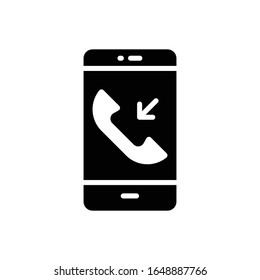 incoming call Glyph Icon. vector illustration. EPS 10