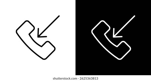 Incoming Call icon concept stroke on white background
