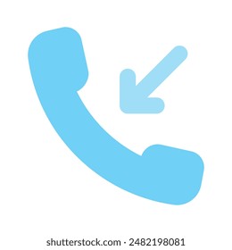 Incoming call icon design, premium vector