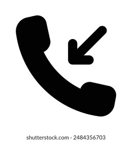 Incoming call icon design, premium vector