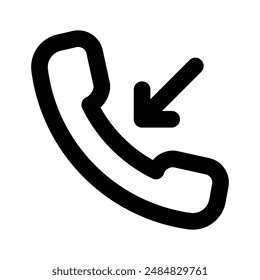 Incoming call icon design, premium vector